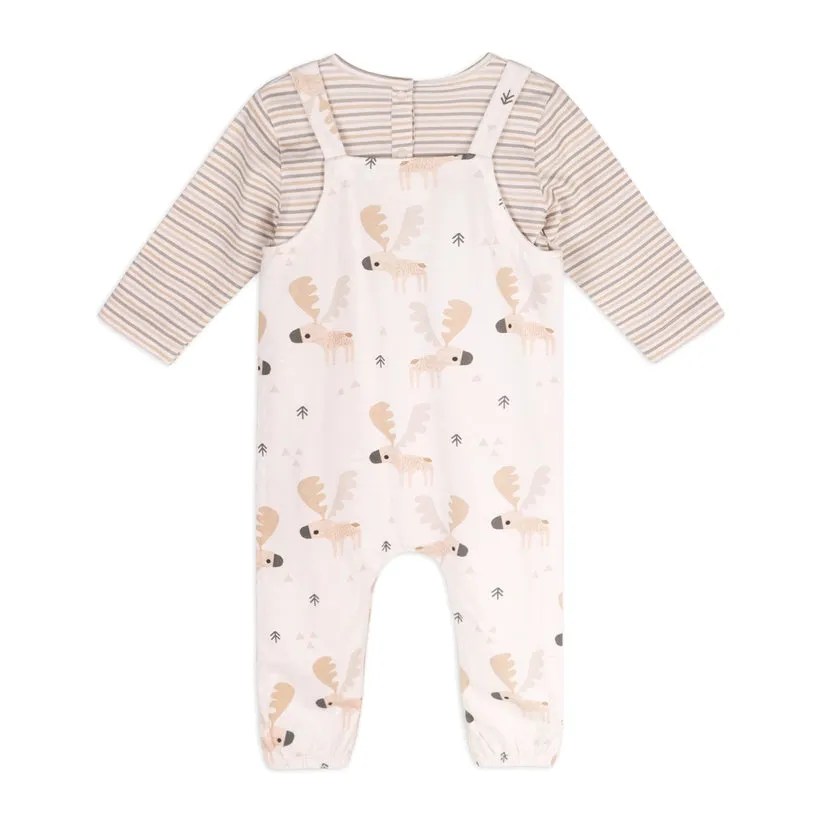 Moose Baby Overall & Bodysuit Set