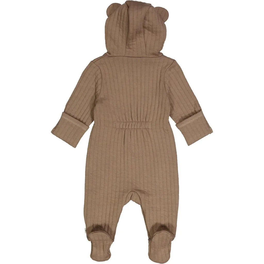 Organic Cotton Quilted Suit - Walnut