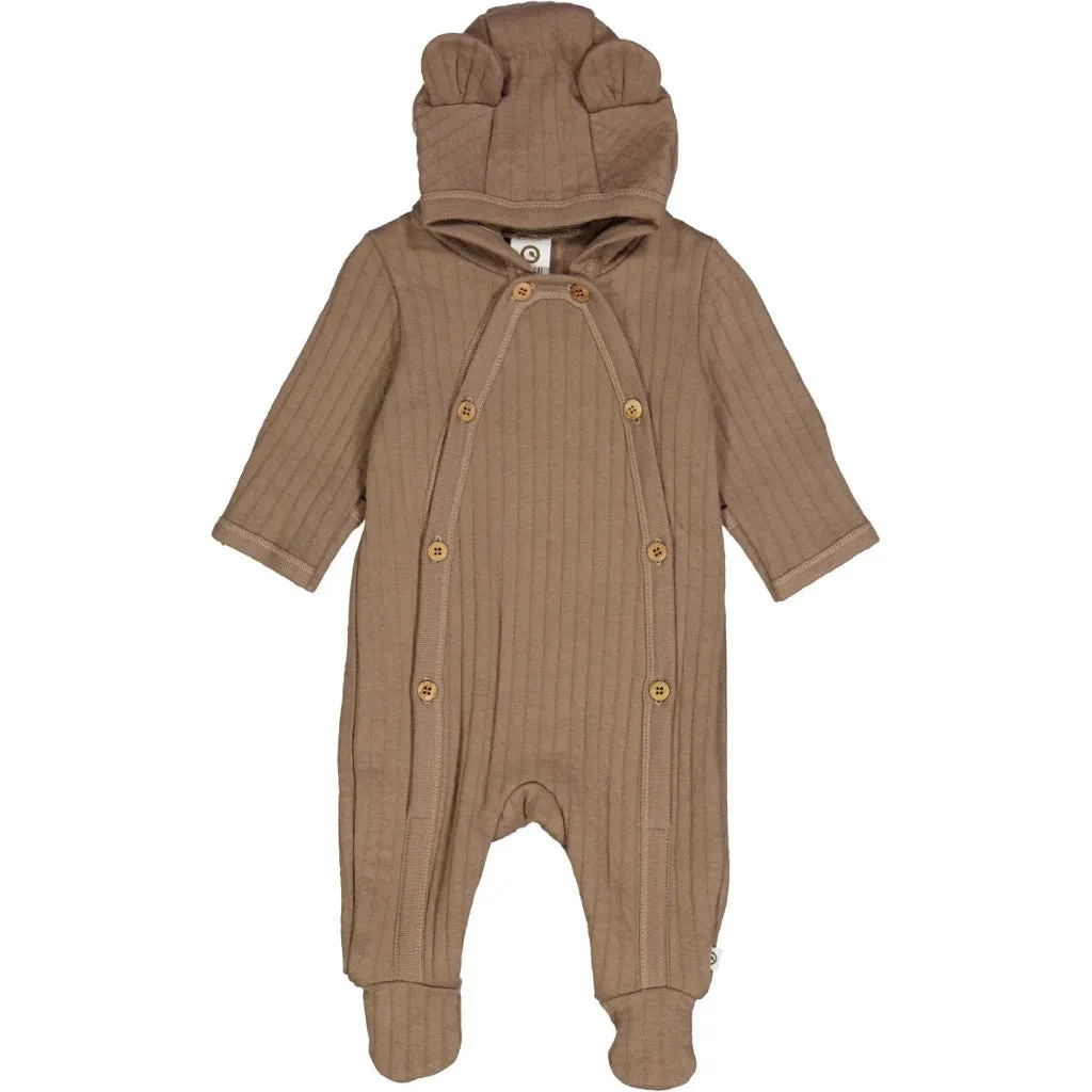 Organic Cotton Quilted Suit - Walnut