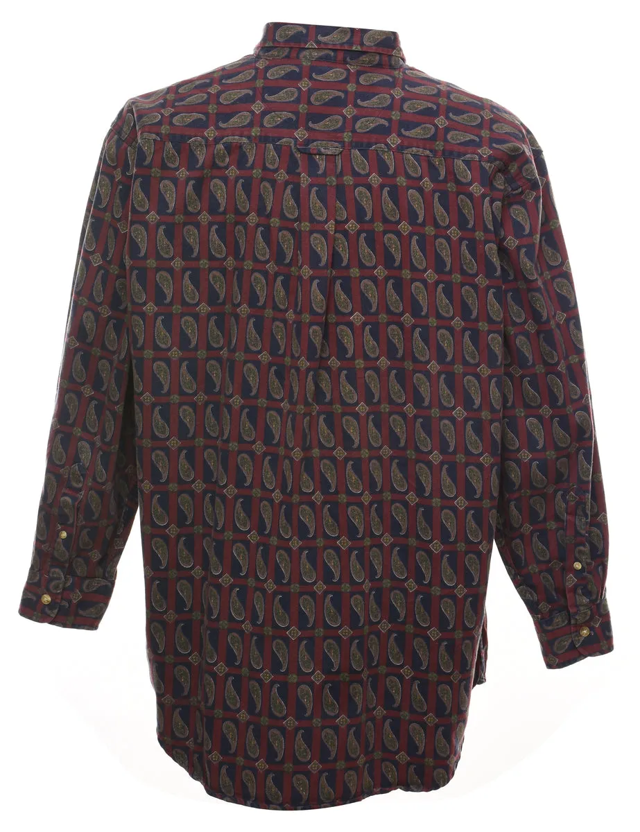 Paisley Print Multi-Colour 1990s Shirt - L