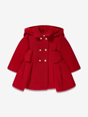 Patachou Girls Hooded Coat in Red