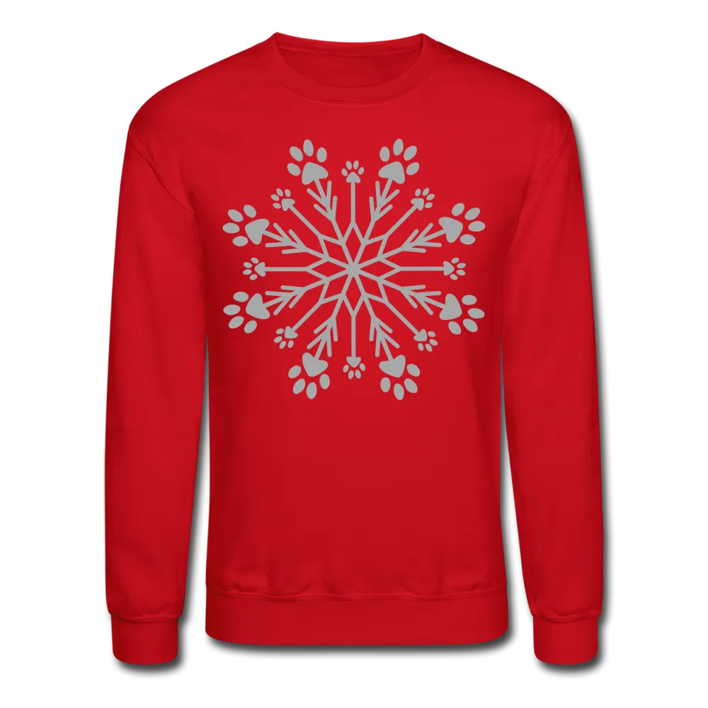 Paw Snowflake Sparkle Print Sweatshirt