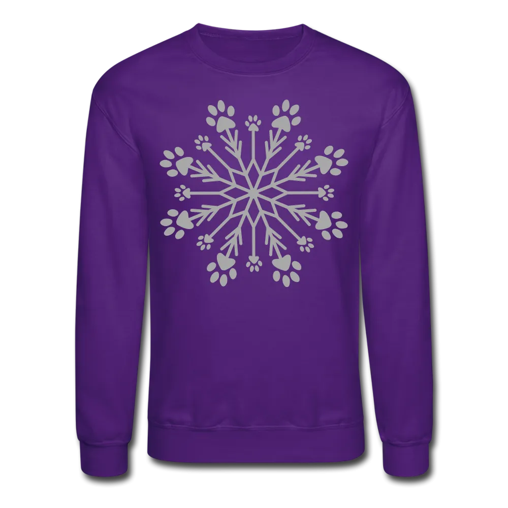 Paw Snowflake Sparkle Print Sweatshirt