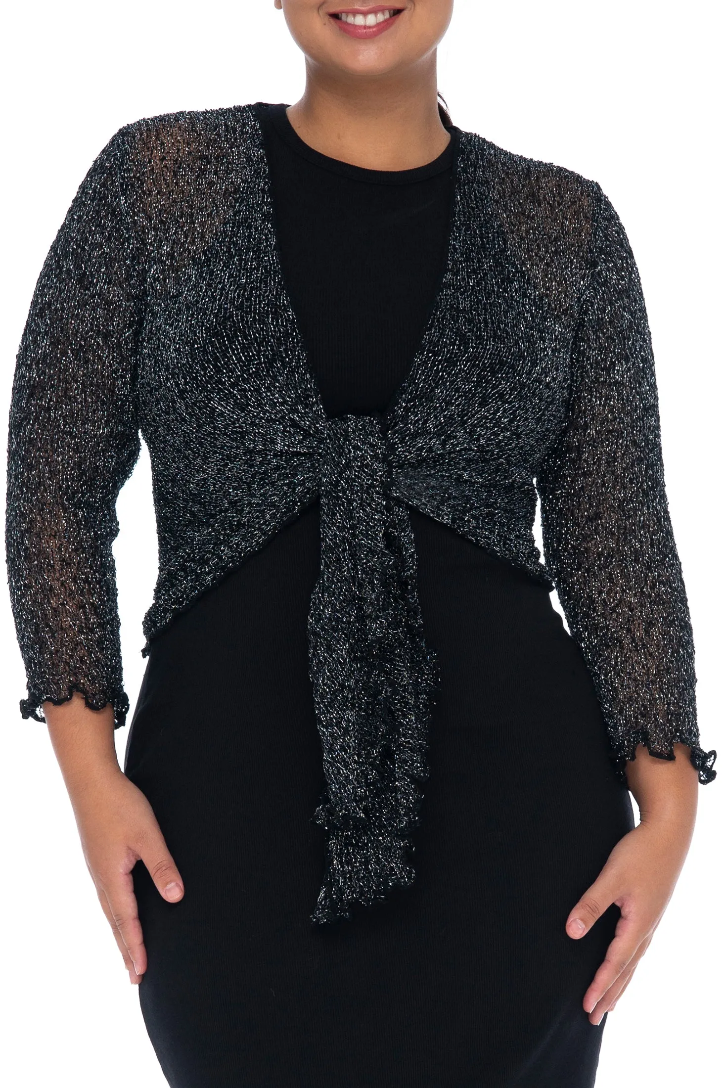 Plus Size Classic Sheer Cardigan Shrug