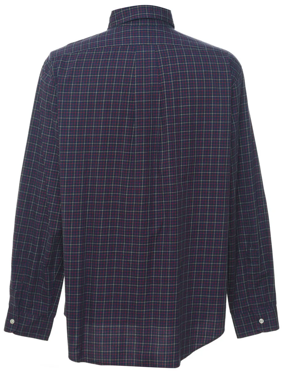 Ralph Lauren Navy & Red Classic Checked Shirt - L