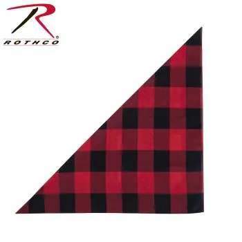 Red Plaid Bandana –  27" X 27"