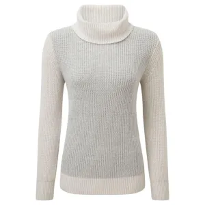 Schoffel Lowes Ladies Roll Neck Jumper - Ivory/Silver