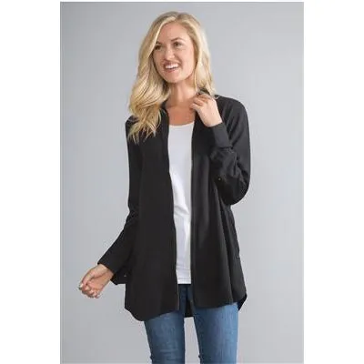 Simply Noelle Zip Up Top/Jacket -Black