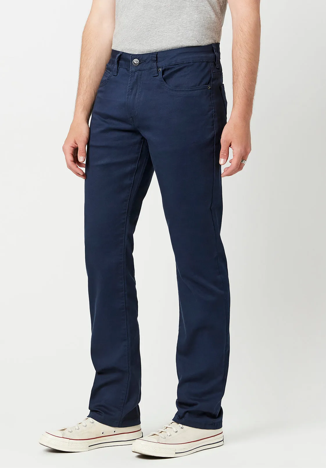 Straight Six Men's Twill Pants in Deep Navy - BM16083