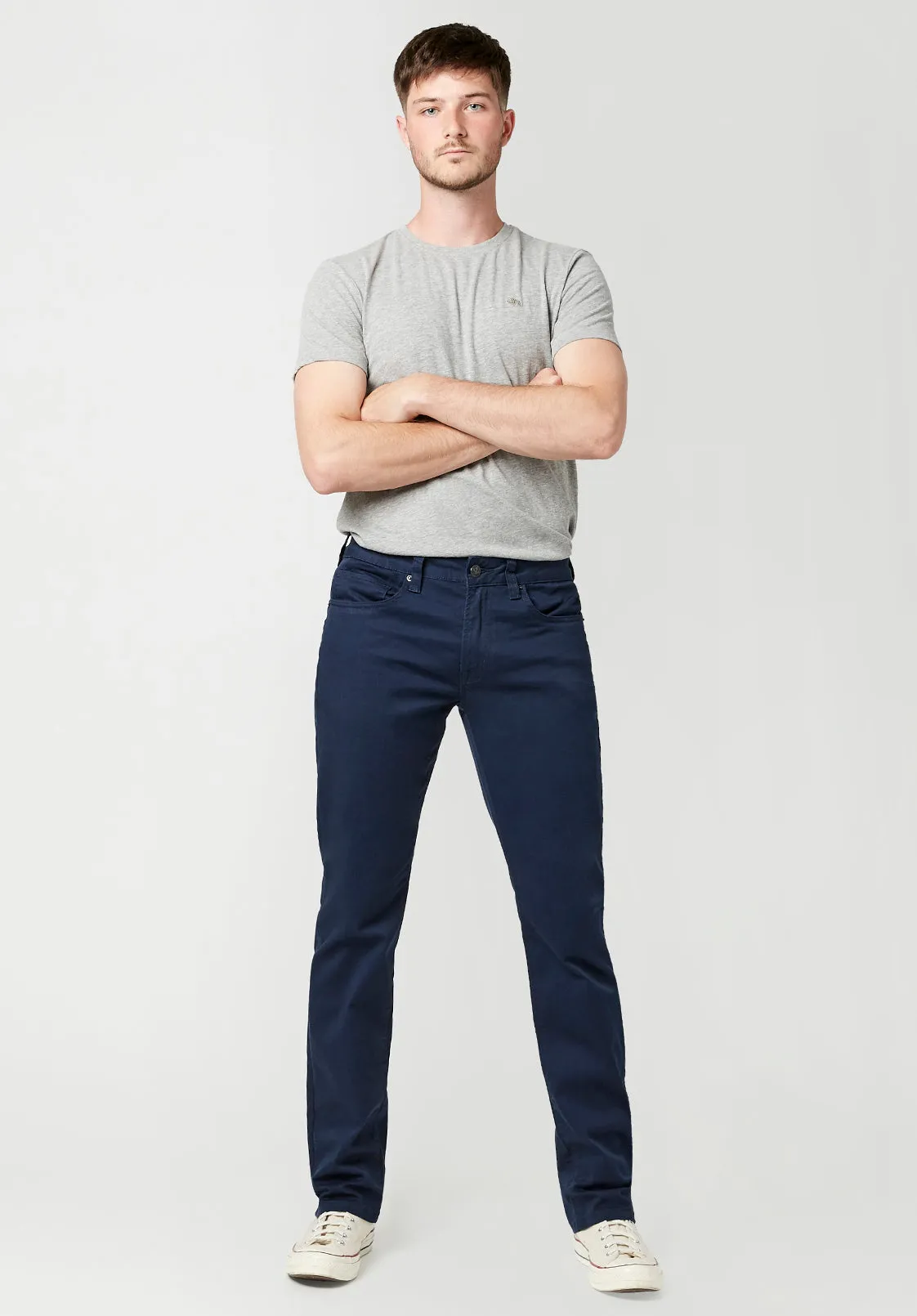 Straight Six Men's Twill Pants in Deep Navy - BM16083