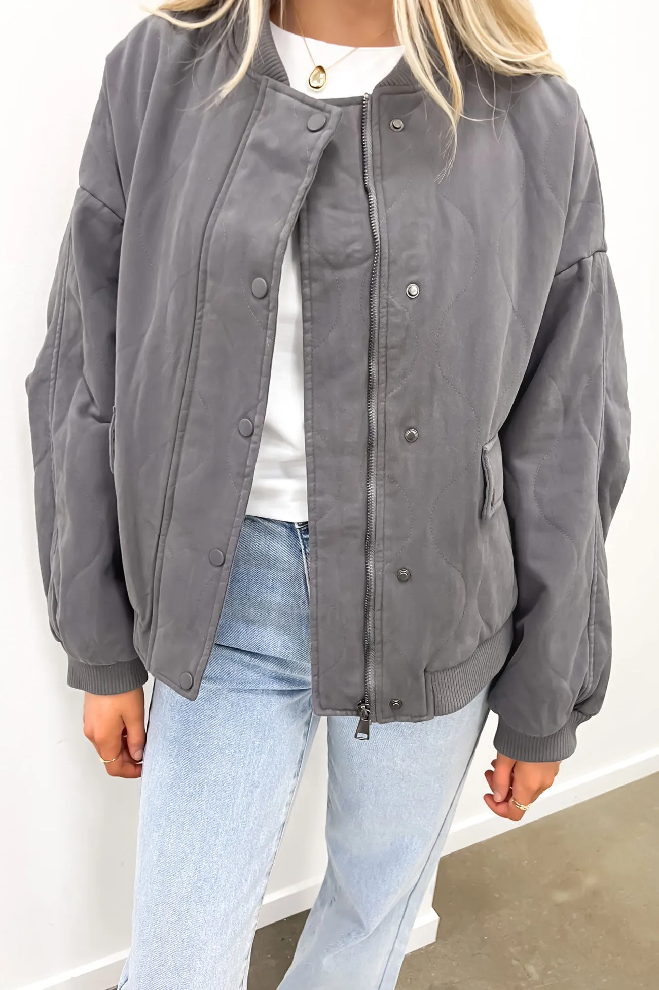 Toni Bomber Jacket Grey