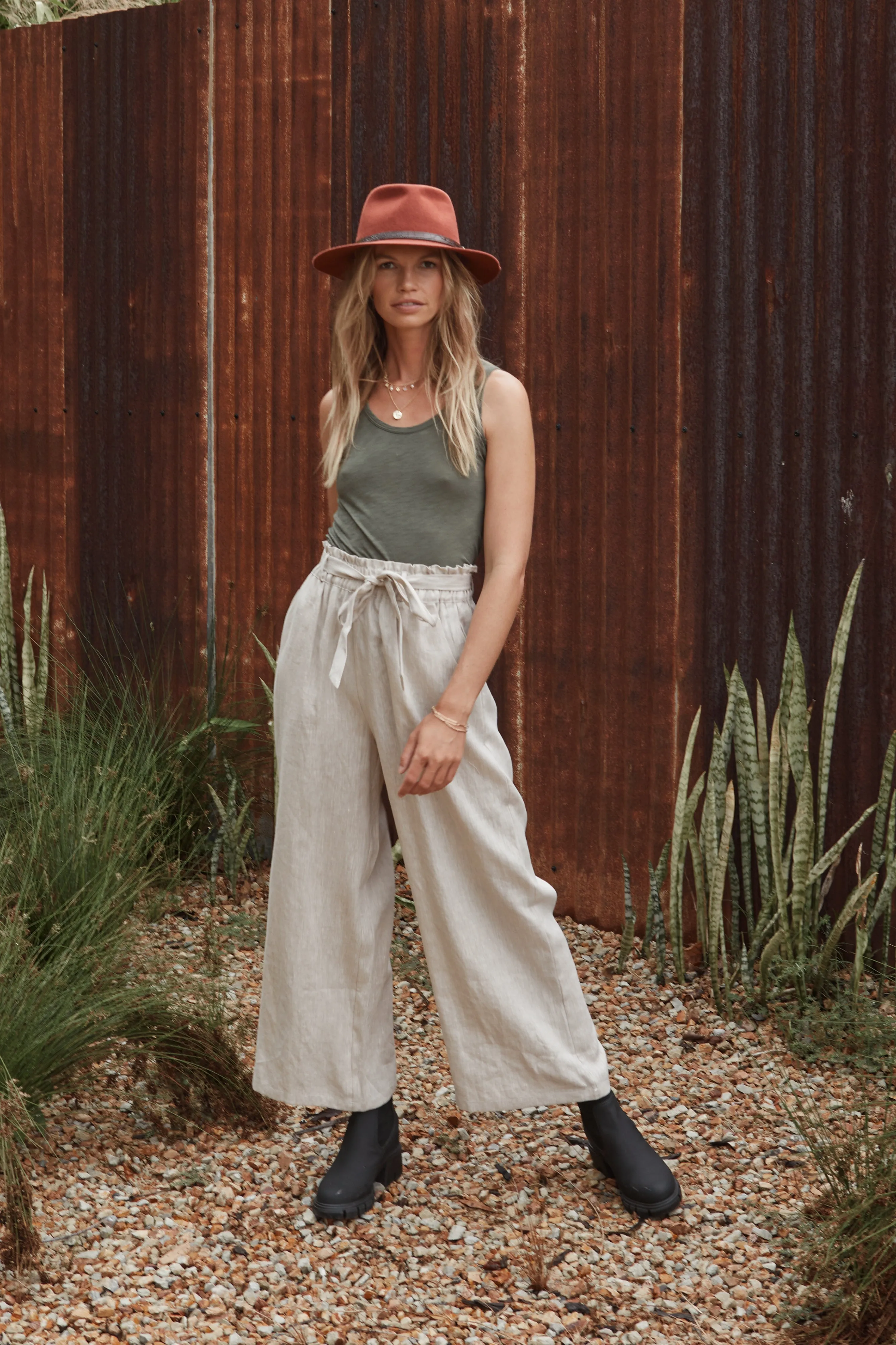 TYLER LINEN PANT - NATURAL