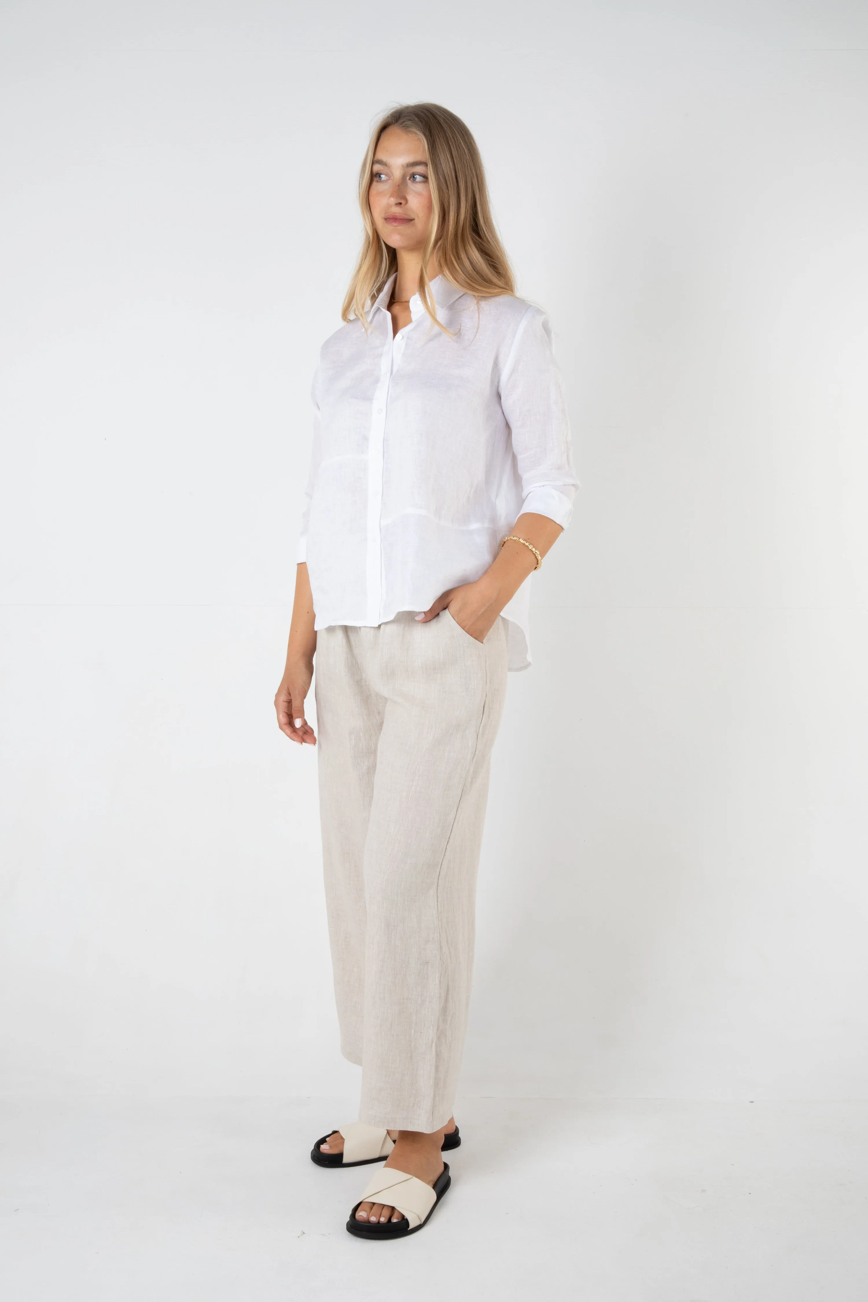 TYLER LINEN PANT - NATURAL