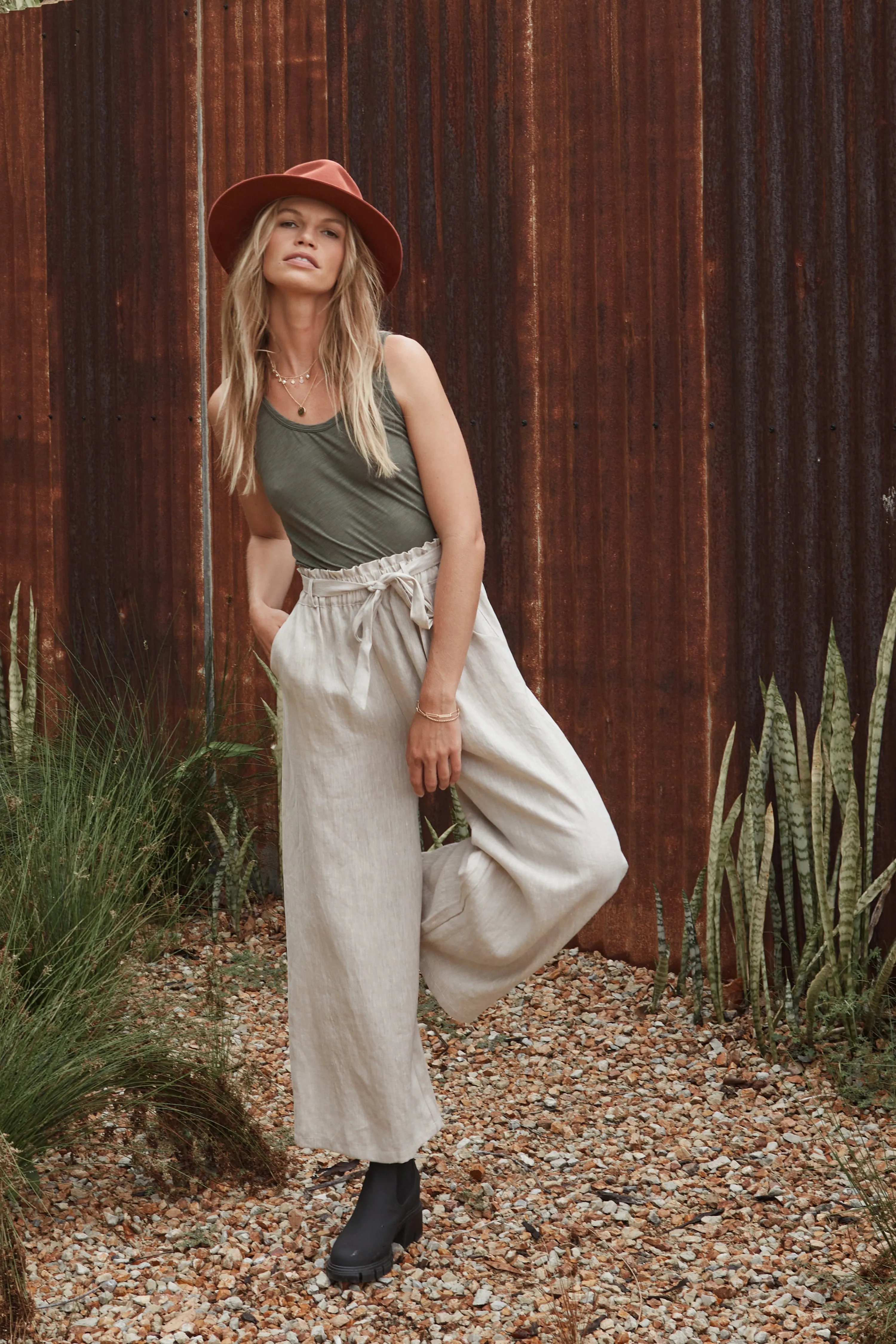 TYLER LINEN PANT - NATURAL