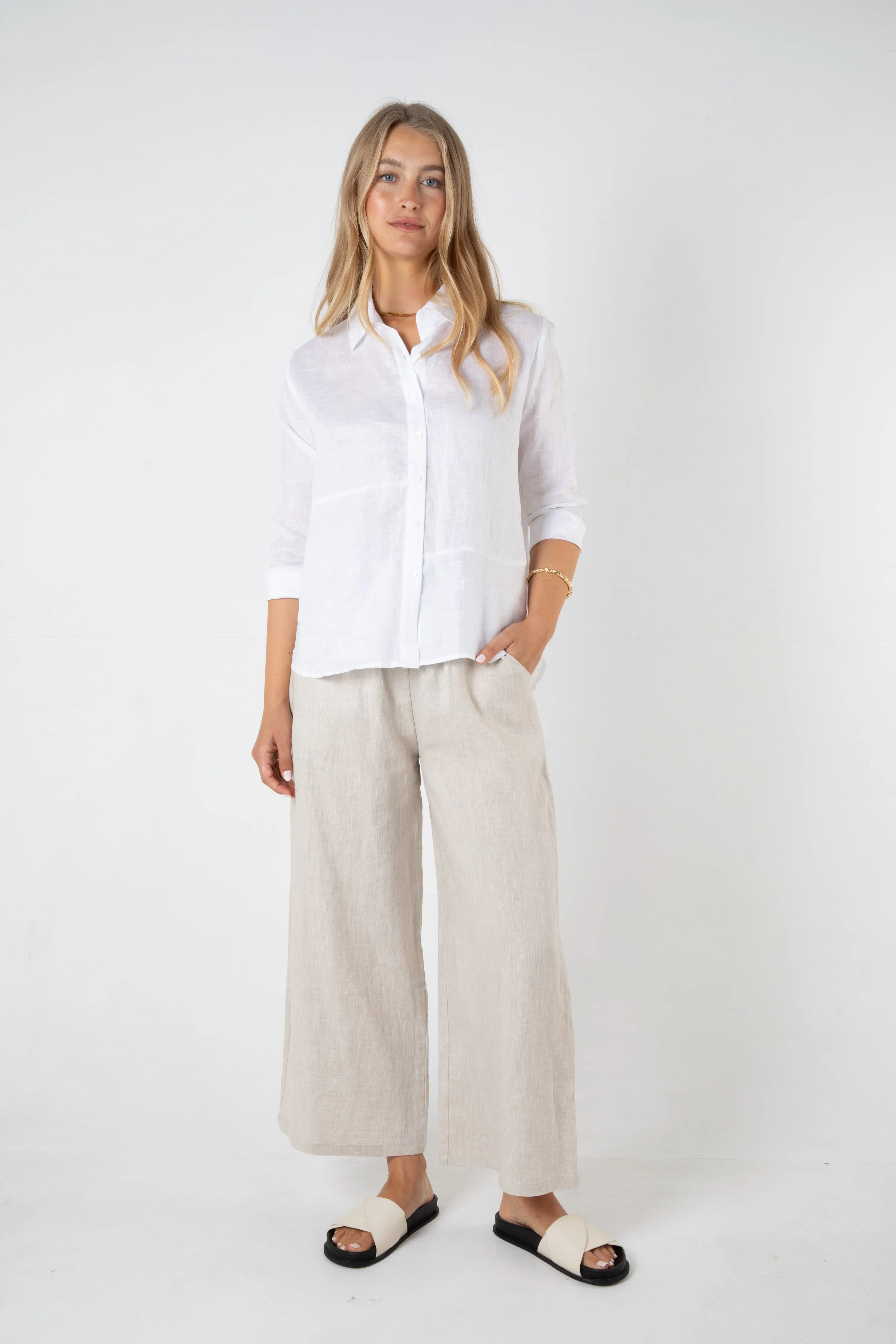 TYLER LINEN PANT - NATURAL