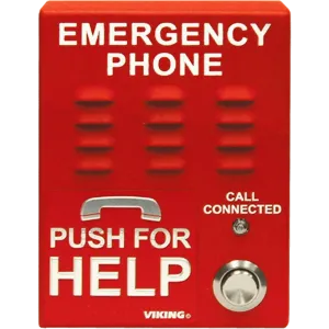 Viking E-1600A-EWP ADA Compliant Red Emergency Phone with Enhanced Weather Protection (EWP)